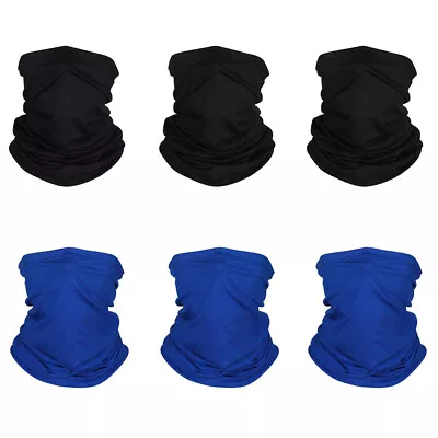  Face Mask Gaiter Biker Scarf Tube Bandana Beanie Cover Cap Headwrap 6PCS • $6.99