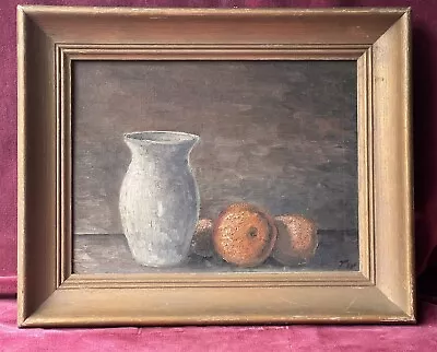 Oil Painting Still Life  Vase With Oranges  Signed “Tom” Mid 20th Century Framed • $25