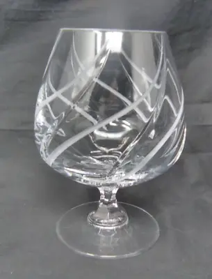 Set Of 2 Mikasa Crystal WINDLASS 5 3/4  SWIRL CUT GLASS BRANDY • $75