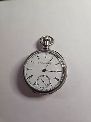 Elgin National Watch Co Coin Silver Pocket Watch Second Hand • $15.64