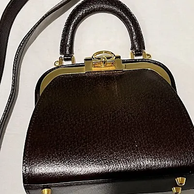 **REDUCED** RARE Vintage Salvatore Ferragamo “Attimo” Mini Leather Handbag • $275