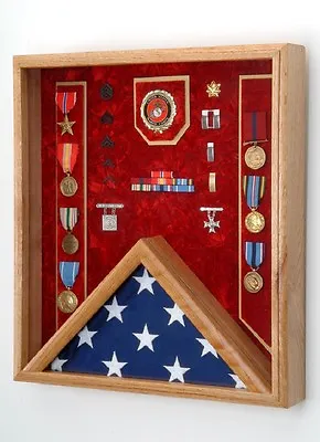 Military Shadow Box - For 3x5 Flag - All Military Branch Of Service Available • $139