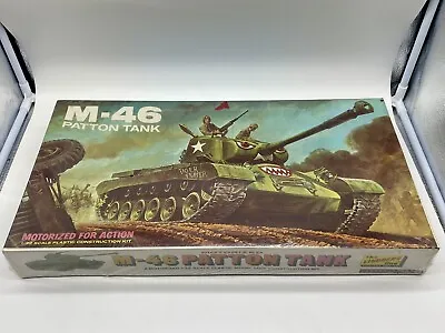 Lindberg 1:32Scale M-46 Patton Tank Motorized Plastic Model Kit #686M500 Sealed • $50
