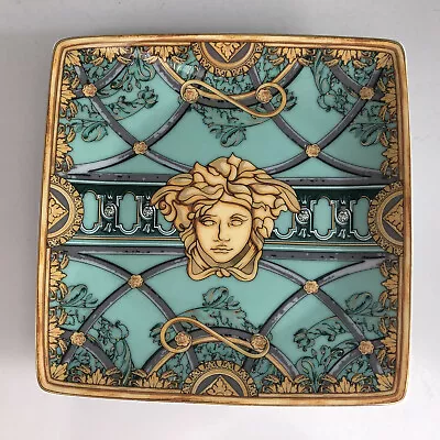 VERSACE Scala Palazzo Verde CANAPE SQUARE DISH 4.75  Rosenthal Tray Bowl • $60