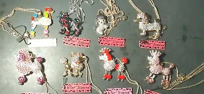 Betsey Johnson Poodle Pendant Necklace-8 Varieties-free Gift Bag-nwt • $9.95