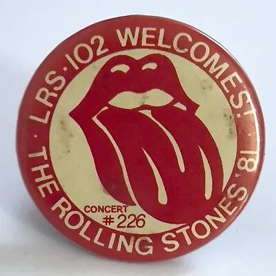 Vintage 1981 ROLLING STONES Concert Pin Louisville KY WLRS 102 FM Promo Button • $30.95