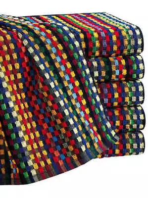 £10.49 • Buy 100% Cotton Jumbo Terry Tea Towels BLACK Multicolour Large Super Absorbent Gift