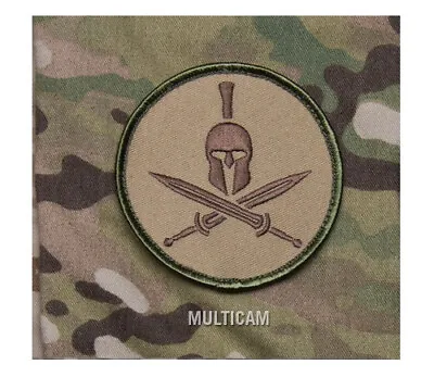 Milspec Monkey MSM Morale Patch SPARTAN Shield With HELMET -Multicam Arid - NEW! • $8.95