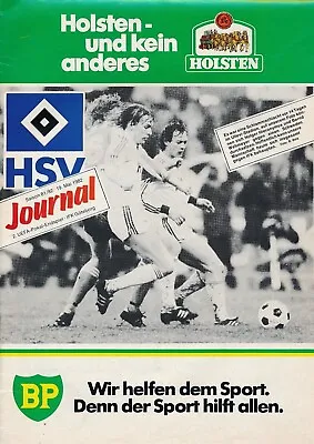 UEFA CUP FINAL 1982 Hamburger SV V IFK Goteborg 2nd Leg Programme VG Condition • £9