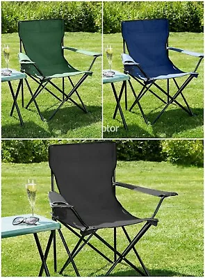 Portable Folding Camping Chairs Lightweight Outdoor Garden Beach Picnic Chair • £11.99