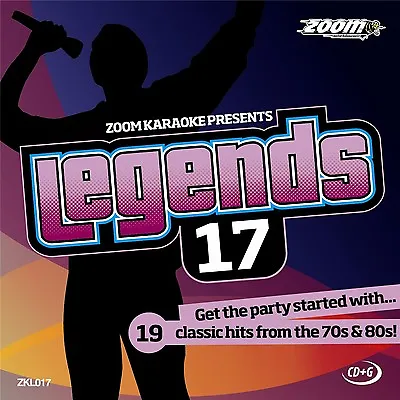 Zoom Karaoke Legends 17 (ZKL017) CD+G Disc - 19 Classic Hits From The 70s & 80s • £4.85