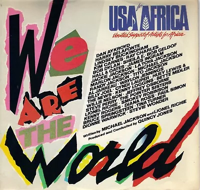 MICHAEL JACKSON  We Are The World 45 With PicSleeve  BOB DYLAN BRUCE SPRINGSTEEN • $9.99