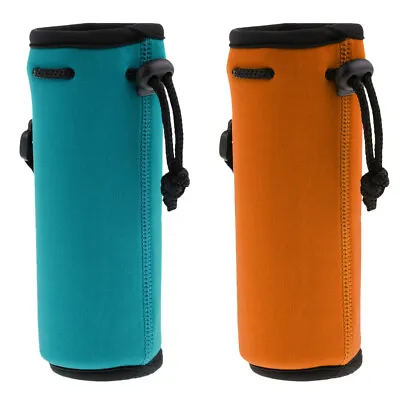 2x Durable Neoprene Insulated Sleeve Holder Bag For 500ml Drinking Bottle • £11.34