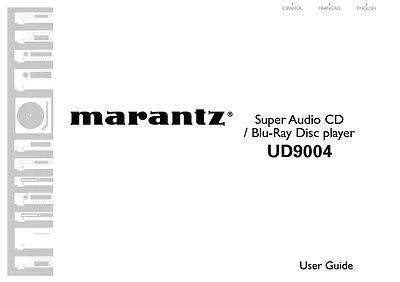 Marantz UD9004 Blu-Ray Player Owners Instruction Manual • $21.99