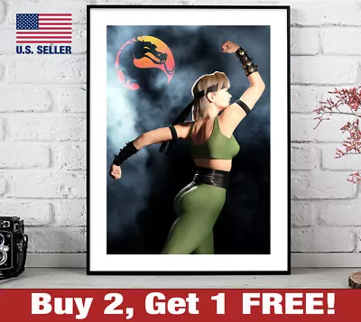 Mortal Kombat Sonya Blade Poster 18  X 24  Print Classic Retro Game Room Art MK • $13.48