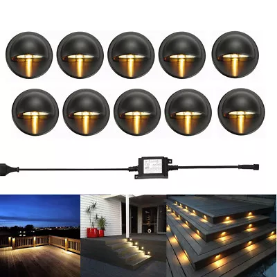 10Pcs LED Deck Step Stair Light Outdoor Landscape Yard Lighting Low Voltage Kit • $53.99