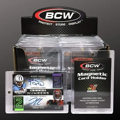 20 Pk MAGNETIC CARD HOLDER One Touch Premium 35 Pt | 2 Piece Design Complete BOX • $33.95