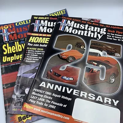 Lot Of 3 Mustang Monthly Magazines Aug. 1997 Jan. And Dec. 2003 25th Anniv  • $14.95