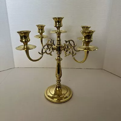 Vintage Baldwin Brass 4 Arm Candelabra 5 Light Candlestick Holder • $58