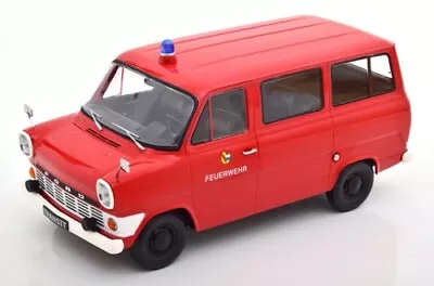 1/18 Ford Transit Bus 1965-1970 Feuerwehr Germany Red Kkdc180467 • £85.64