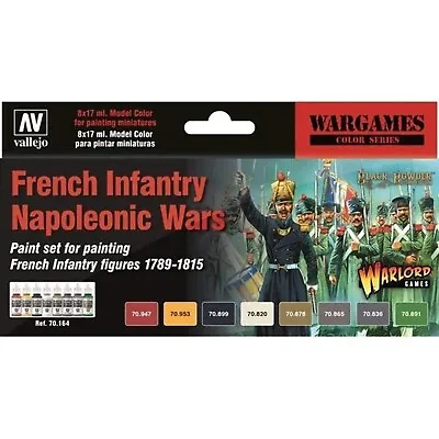 Vallejo French Napoleonic Paint Set (8) - FBA • £19.99