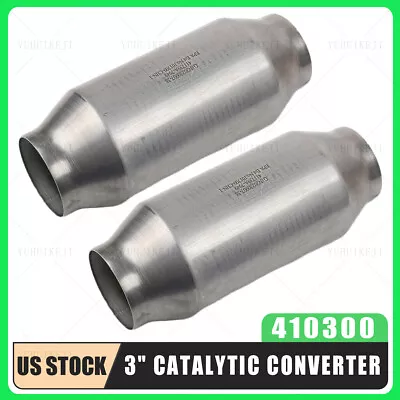 Set 3  Inch Universal Exhaust Catalytic Converter High Flow Cat  53004 • $42.99