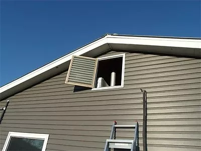 24  Wide X 36  Tall Hinged Aluminum Gable Vent With White Enamel Finish • $349