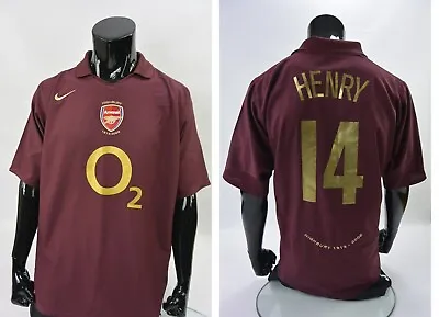 £150 • Buy GUNNERS SHIRT HIGHBURY 1913-2006 NIKE Arsenal Thierry HENRY 14 HOME SIZE XL