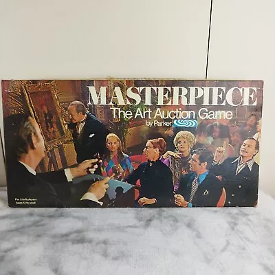Vintage Parker Brothers Masterpiece Art Auction Board Game 1970 Complete • £49