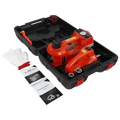 TCFUNDY Electric Hydraulic Car Floor Jack 5Ton 12V + Impact Wrench Inflator Pump • $98.99