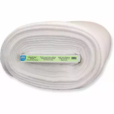 Pellon Wrap-N-Zap Cotton Quilting Batting Off-White. 90  X 9 Yards By The Bolt • $59.99