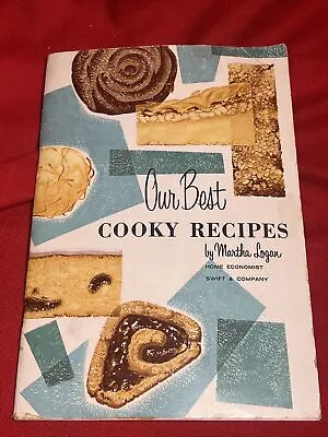 Booklet Our Best Cooky Recipes Martha Logan By Swift Turquoise Cookie Midcentury • $7.01