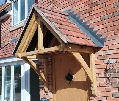 Oak Porch Canopy Traditional Trusses Gallows Brackets Made To Measure. • £950