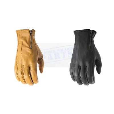Highway 21 Mens Recoil Goat Skin Leather Motorcycle Gloves Both Colors All Sizes • $49.95