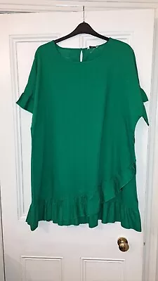 Papaya/Matalan Emerald Green Linen Dress Size 20 • £4.99