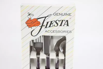 NEW Vintage Genuine Fiesta Silverware Set Service For One 5 Piece FIESTA PLUM • $32.99