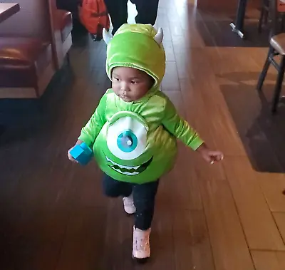 Disney Pixar Mike Wazowski Infant Body Only Costume 12-18m Monsters Inc Dress Up • $15