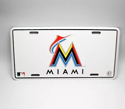 Mlb Miami Marlins 3d Embossed Metal Car Novelty License Plate Auto Tag • $14.99