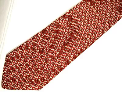 Brooks Brothers Makers Mens Necktie Tie Red Gold Equestrian Stirrups Chain 57  • $9.68
