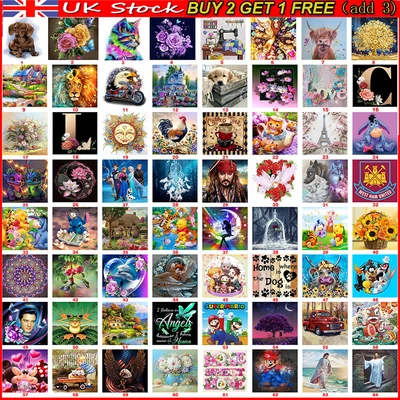 £6.09 • Buy 5D Full Drills Diamond Painting Embroidery Art Decor Cross Stitch Kits DIY Gifts