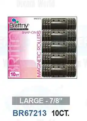 Brittny Professional Snap-On Magnetic  Hair Rollers Large 7/8  10Ct BR67213 • $1.99