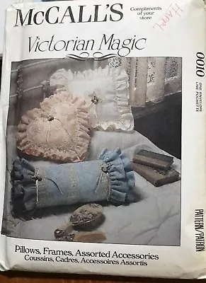 McCall’s “Victorian Magic” Sewing Pattern #0010 Pillows Treasure Box Lace Basket • $1.78
