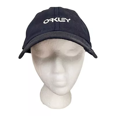 Oakley Custom Fit Logo Blue Adjustable Hat Cap Strapback Distressed Dad Baseball • $7.44