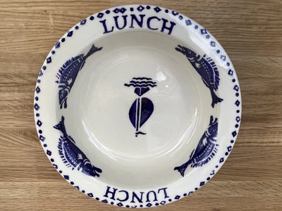 £25 • Buy Emma Bridgewater Blue Childs Bowl/ Porringer Spongeware 1994 Rare (crazing).