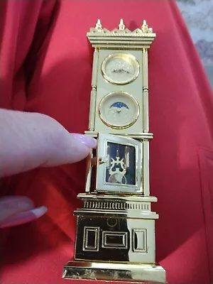 Bulova  Collectible Moon Phase Grandfather Clock Miniature B0557  Vintage • $80