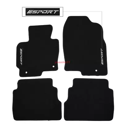 For 13-16 Mazda CX-5 Black Floor Mats Carpet Front & Rear Nylon W/ White Sport • $57.99