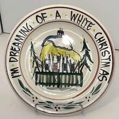 Stebner Stoneware Plate 8.5  I'm Dreaming Of A White Christmas '97 • $33.99