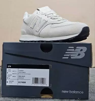 New Balance Men's 574 U574BSB Biege With White Shoes Brand New • $64.99