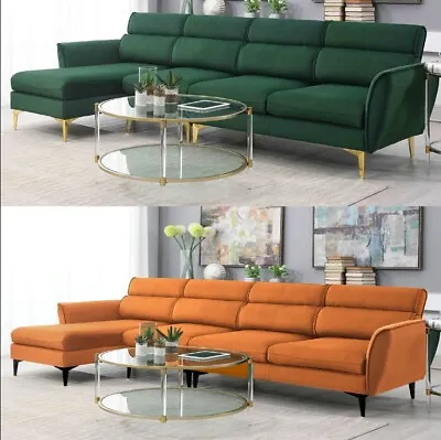 NEW Modern 111  Sectional Sofa  Contemporary Fabric Living Room Set • $695.81