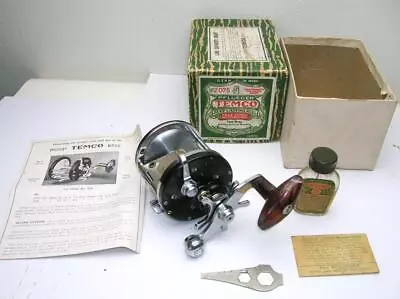 Vtg Pflueger Temco 2075 Bait Casting Reel W/ Box No. 379 Oil Papers Tool Washers • $47.50